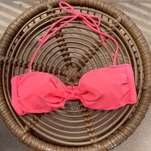 Victoria’s Secret Bandeau Swim Top Neon Coral